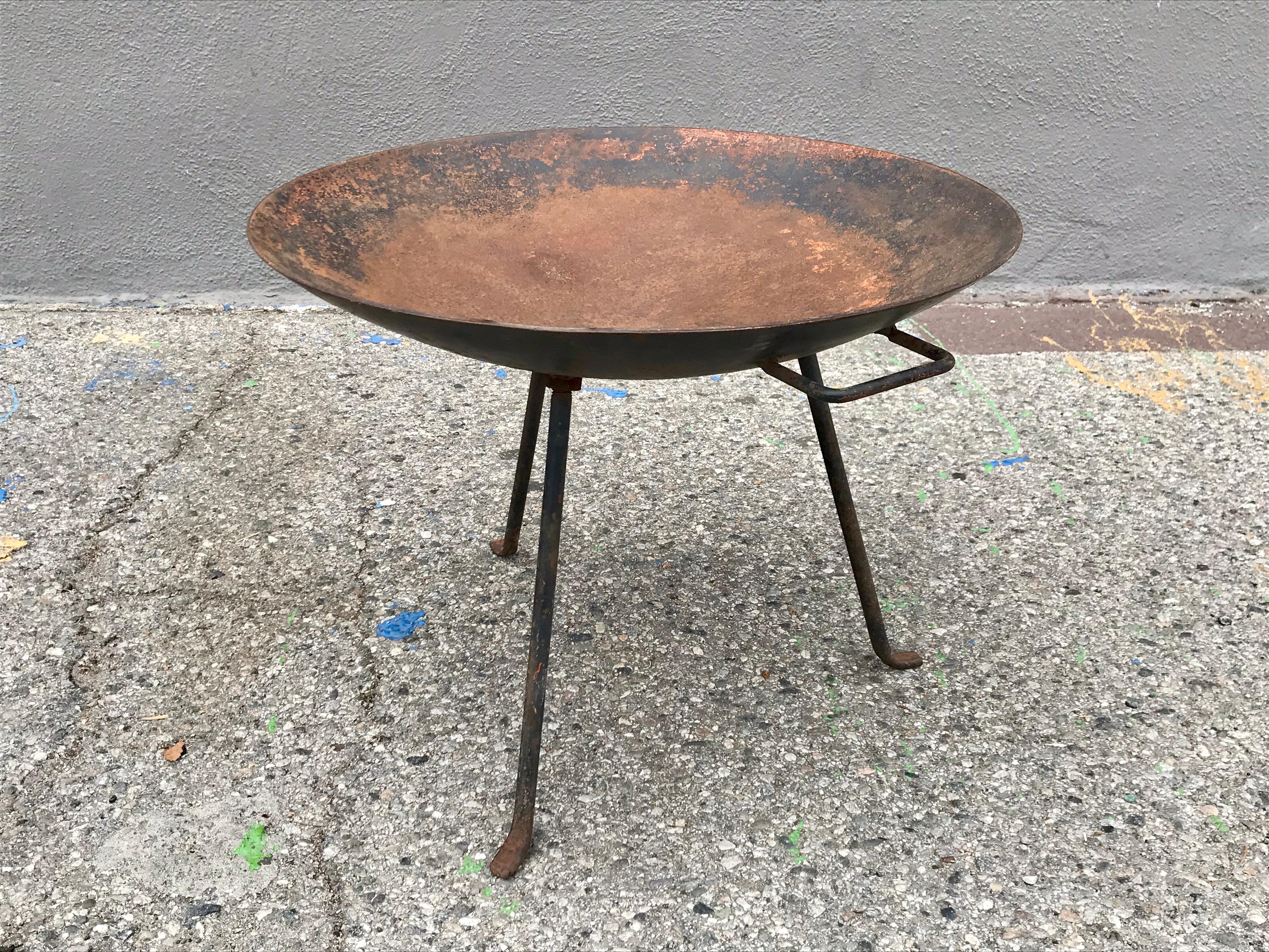 Stan Hawk Iron Fire Pit or Catch-All, 1950's 5
