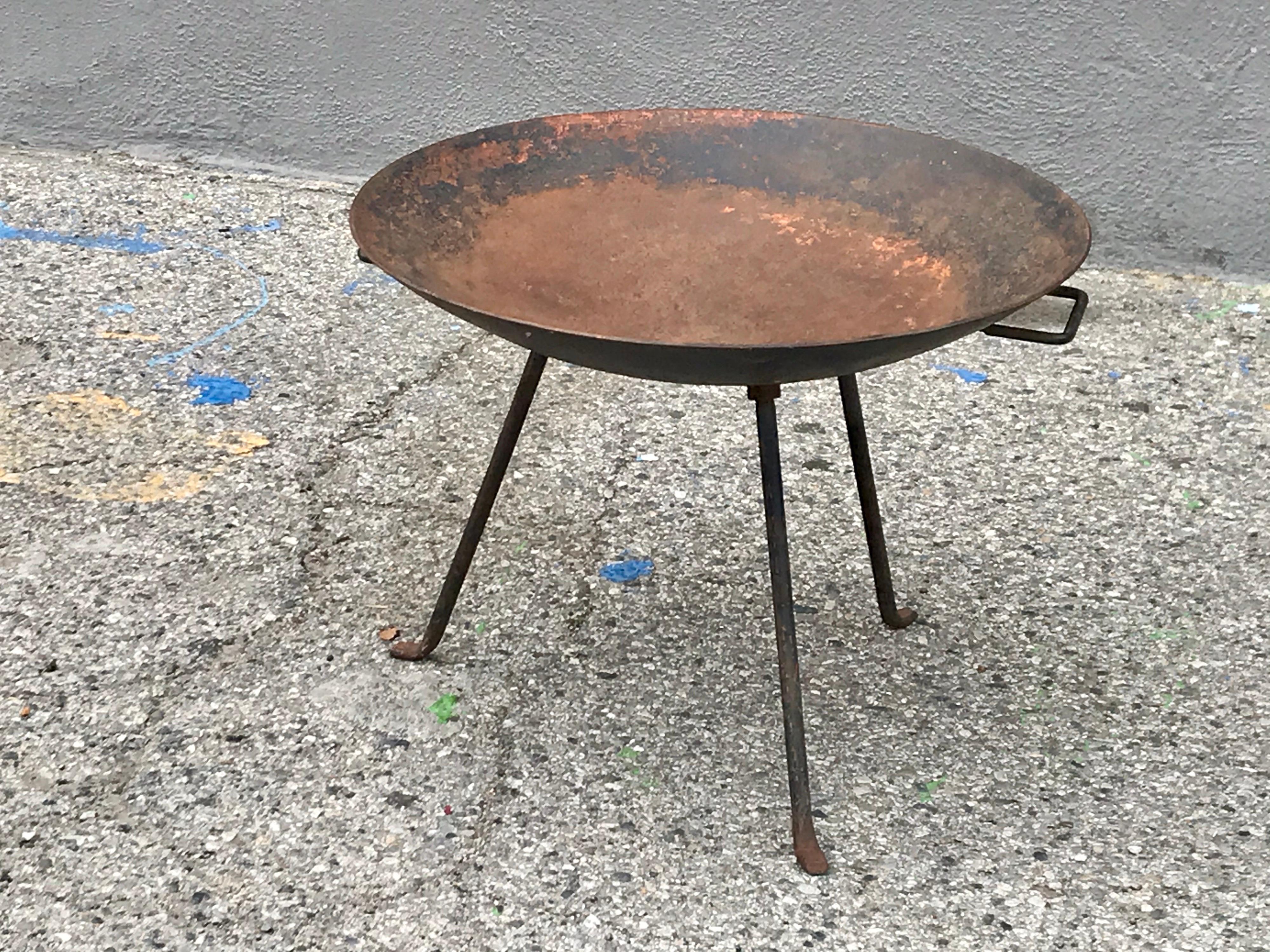 20th Century Stan Hawk Iron Fire Pit or Catch-All, 1950's