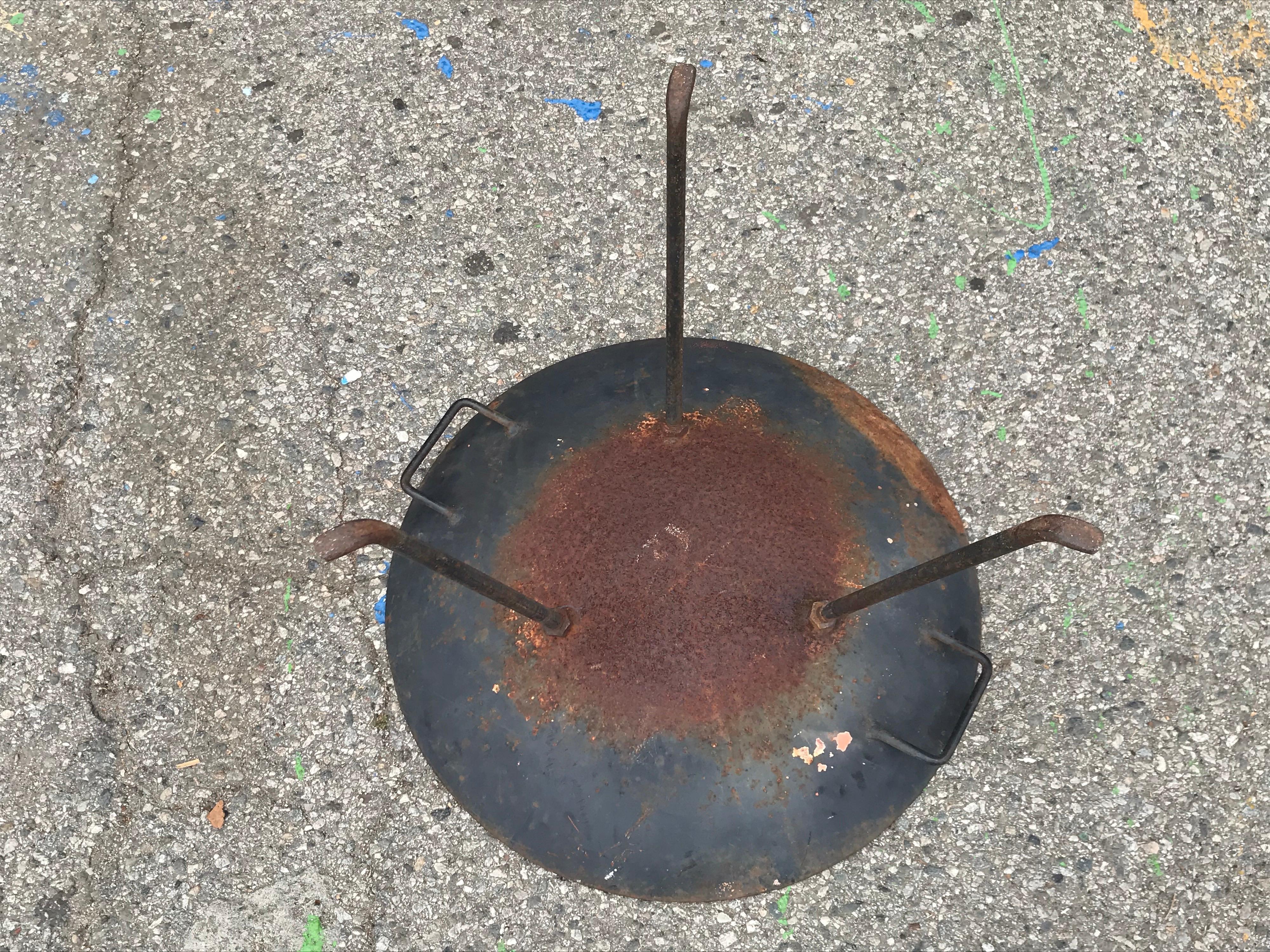 Stan Hawk Iron Fire Pit or Catch-All, 1950's 2