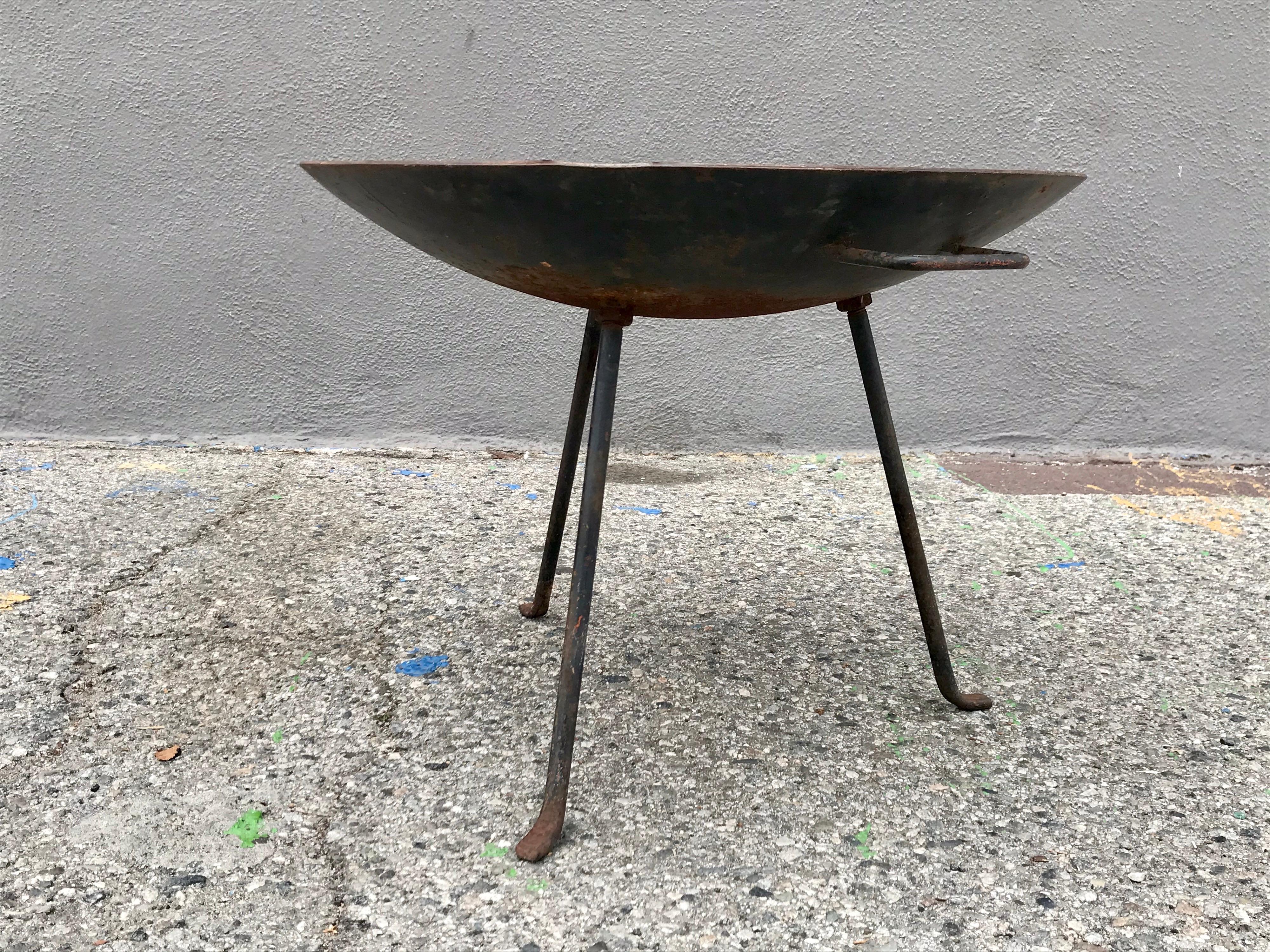 Stan Hawk Iron Fire Pit or Catch-All, 1950's 3