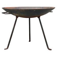 Stan Hawk Iron Fire Pit or Catch-All, 1950's