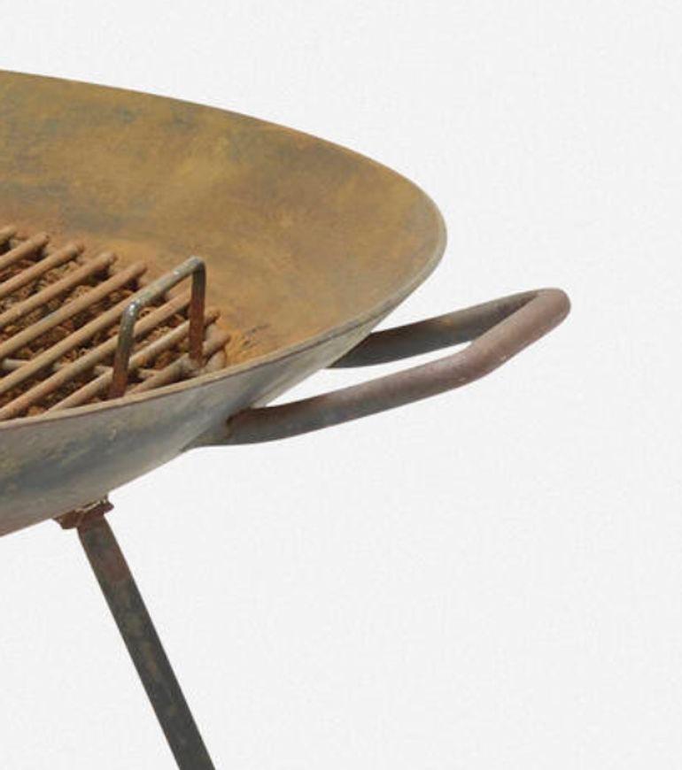 Fogata y barbacoa de exterior grande estilo Stan Hawk Estadounidense en venta