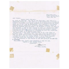 Stan Laurel Vintage 1958 Autographed Typed Letter