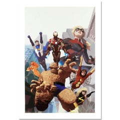 Stan Lee Firmato, Tela Marvel Comics Edizione Limitata 2/10 "I Am An Avenger #4"