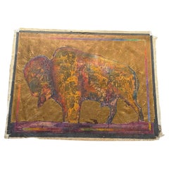 Stan Natchez (Shoshone/Paiute, n.1954) Búfalo contra oro