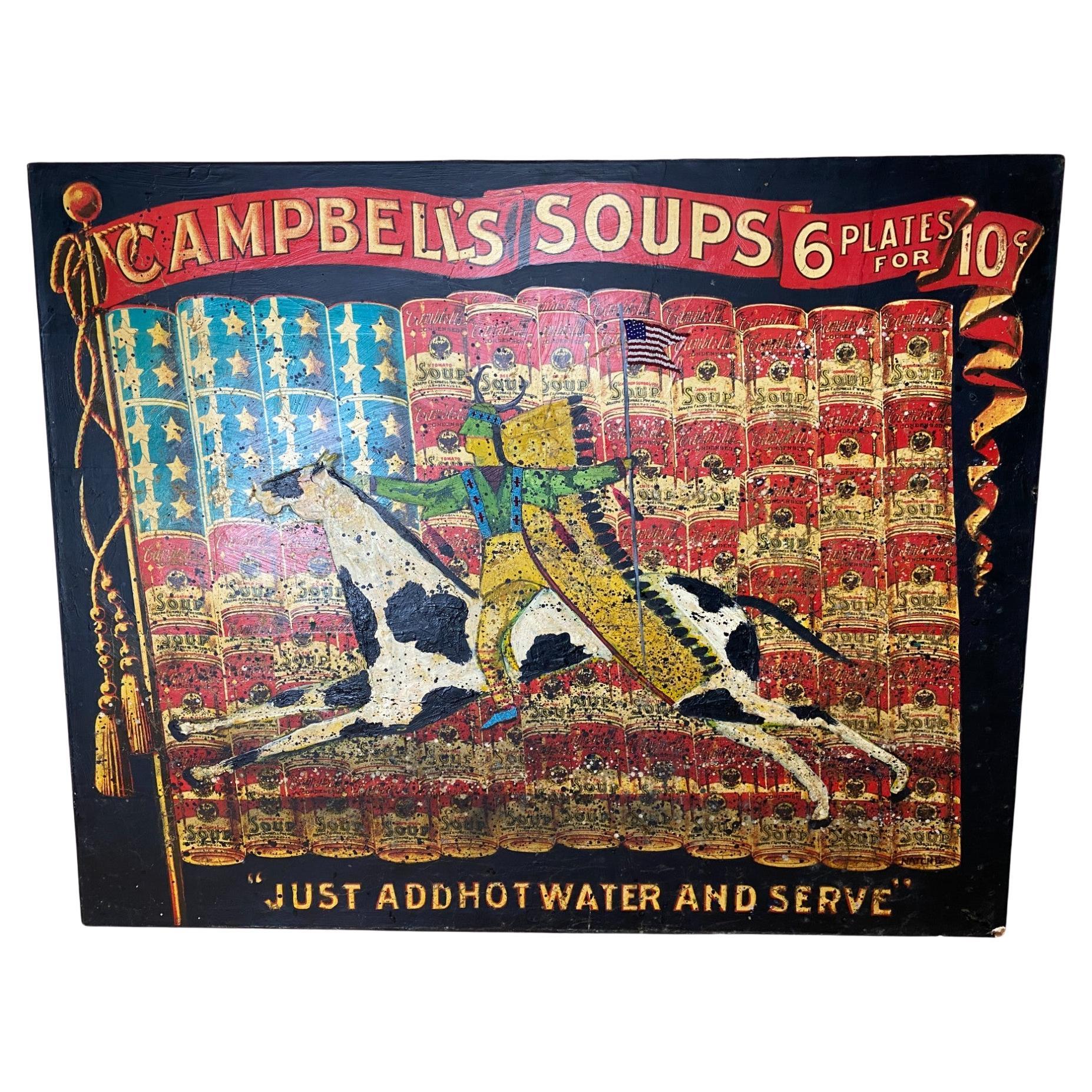 Stan Natchez (Shoshone/Paiute, geb.1954) „Campbells Soups, 6 Teller für 10c“ im Angebot