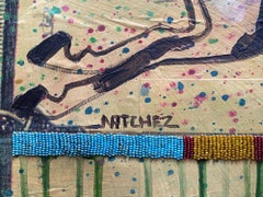 Stan Natchez (Shoshone/Paiute, b.1954) Horses and Navajos on a 5 dollar bill