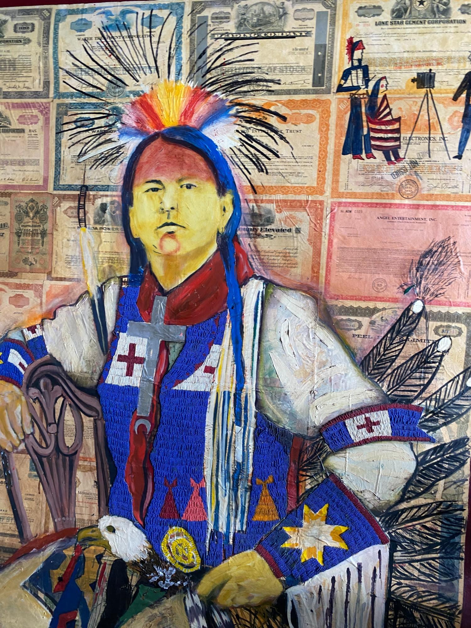 Stan Natchez (Shoshone/Paiute, nato nel 1954) Navajo seduto contro obbligazioni In condizioni buone in vendita a Henley-on-Thames, Oxfordshire