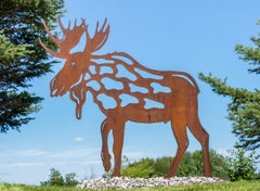 Echoes - figurative, contemporary, corten steel outdoor sculpture