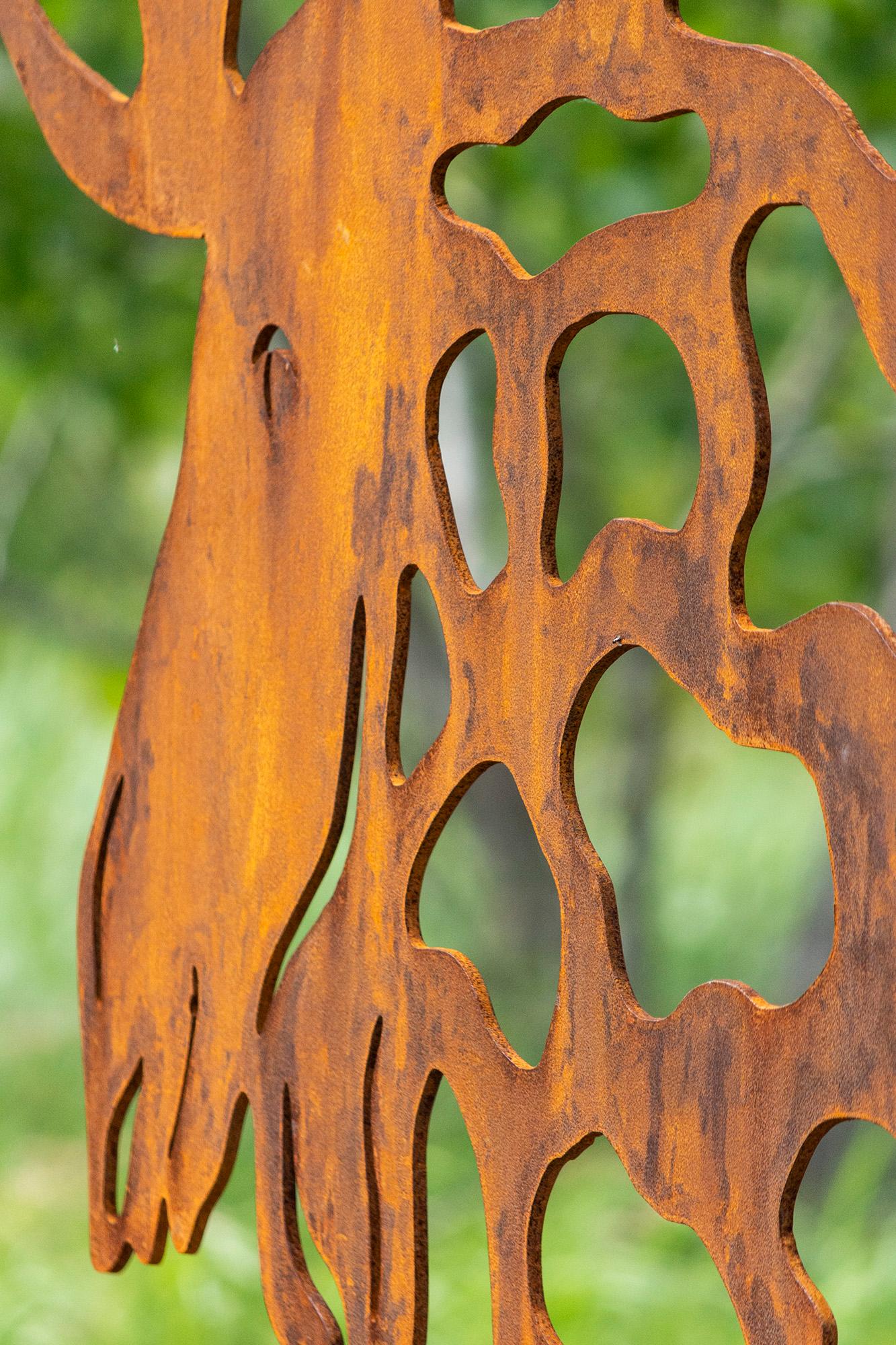 Echoes - scultura figurativa contemporanea in acciaio corten per esterni in vendita 6