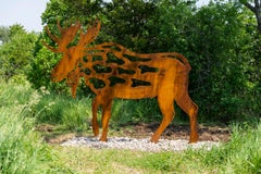 Echoes - scultura figurativa contemporanea in acciaio corten per esterni