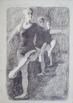 Lithographie originale de ballerines de Stan Phillips, datant d'environ 1970
