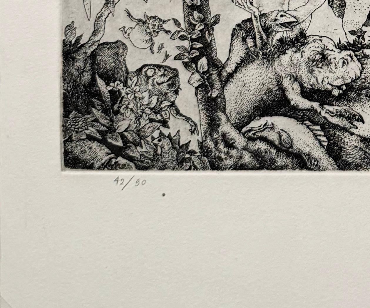Adán nombrando a los animales, por Stan Washburn en venta 1