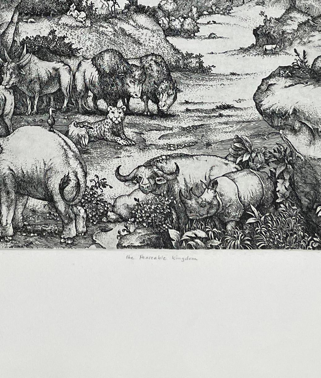 The Peacable Kingdom, by Stan washburn - Gray Landscape Print by Stan Washburn