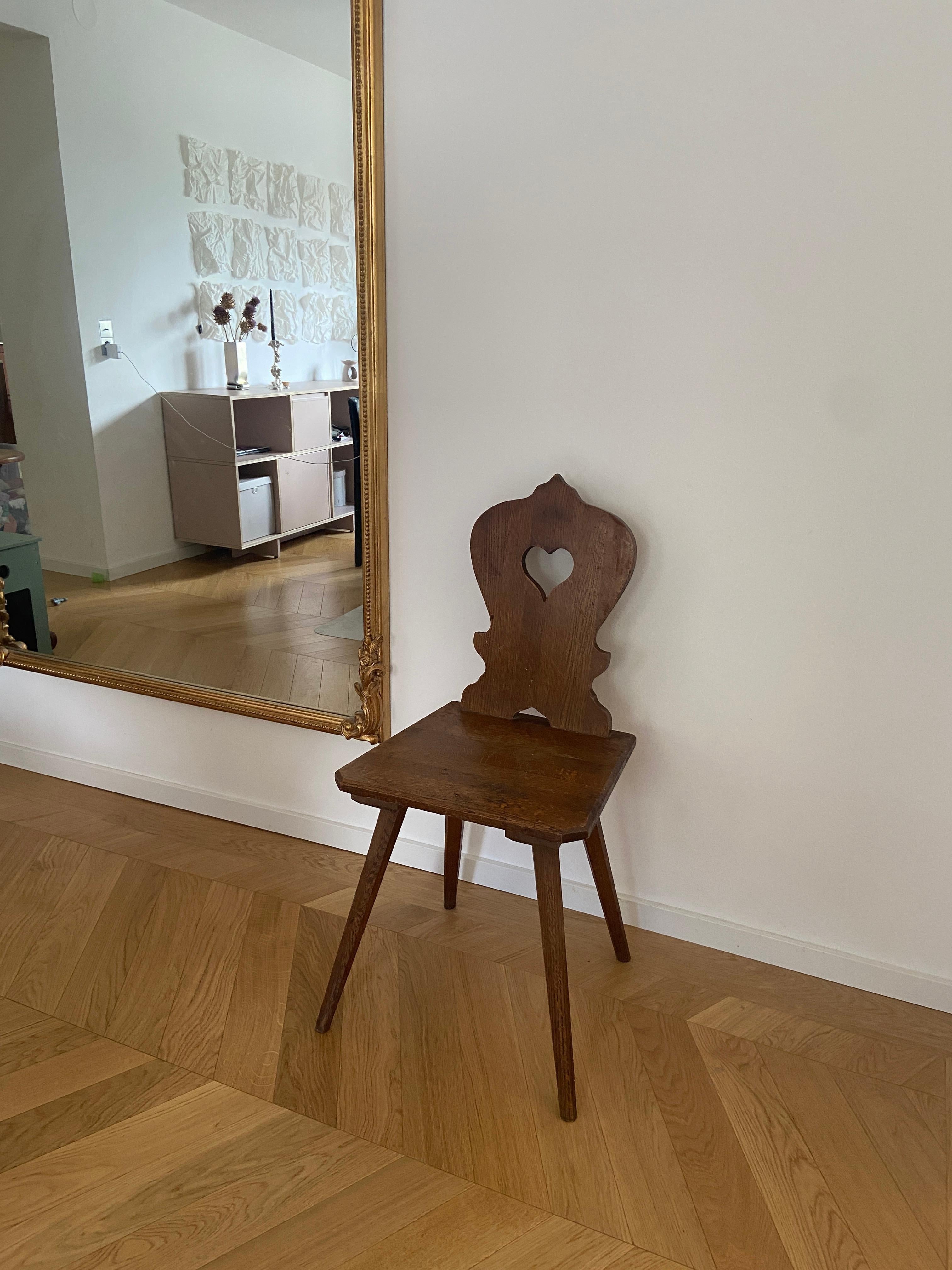 Stand Alone Französisch Primitive Landwirte Stuhl Holz geschnitzt zurück im Angebot 3