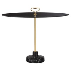 Table d'appoint noire sur pied d'Ignazio Gardella