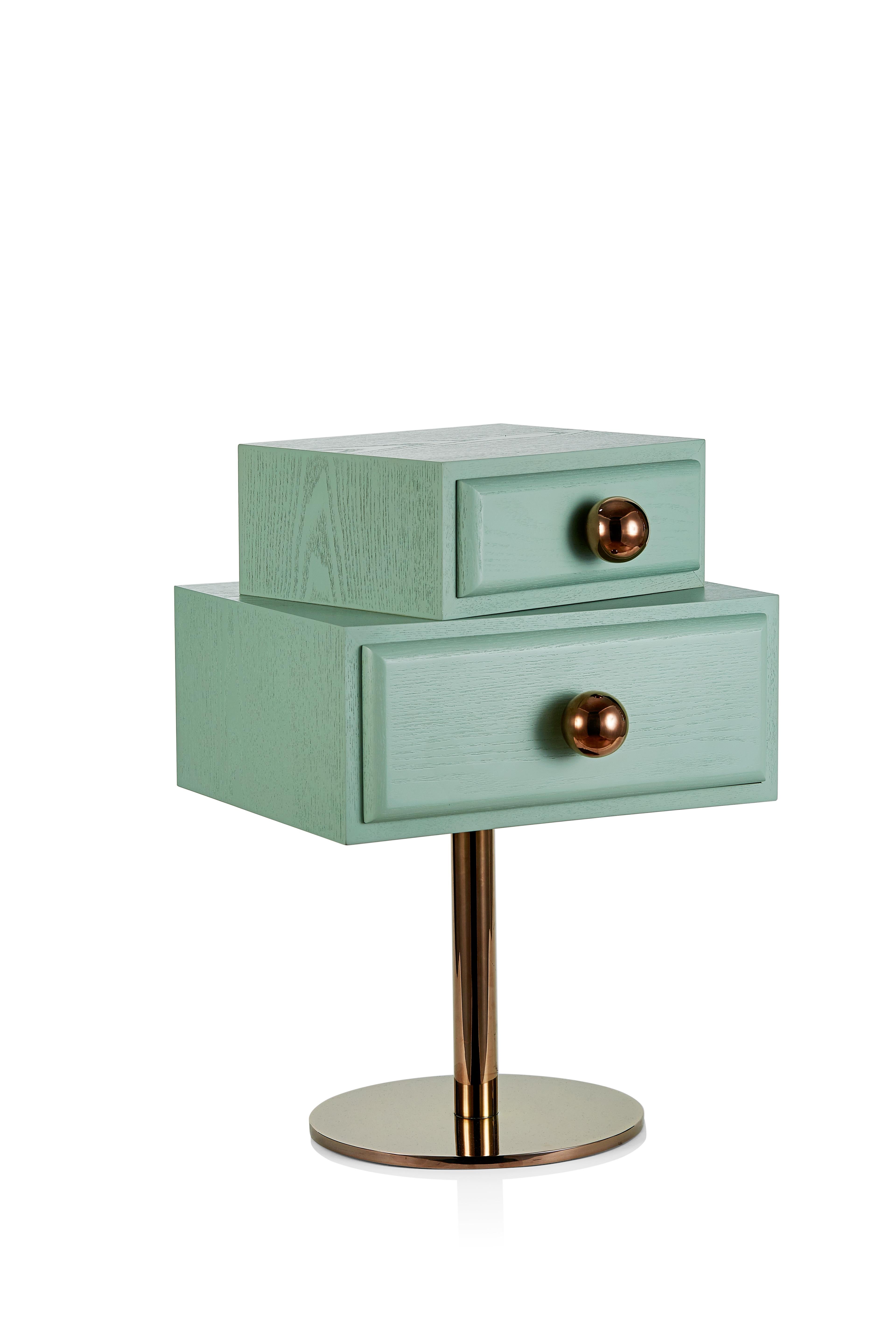 Varnished Stand by Me Side Table by Thomas Dariel For Sale