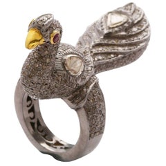 Stand Proud Diamond Peacock Ring