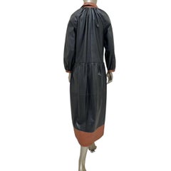 Stand Studio Gilda Zweifarbiges Lederkleid Sz 36