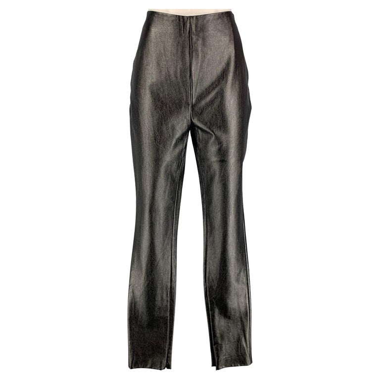 STAND STUDIO Size 4 Black Polyester Blend Faux Leather Leggings For Sale at  1stDibs