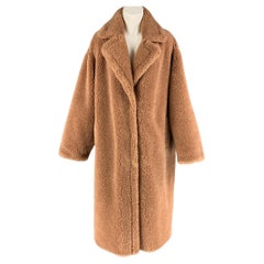 STAND STUDIO Size L Tan Faux Fur Maria Coat