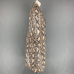 STAND STUDIO Size XS Beige Black Polyester Blend Snake Skin Print Coat