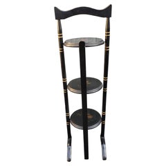 Standard Chair of Gardner Stenciled Wood 3 Shelf Etagere Display