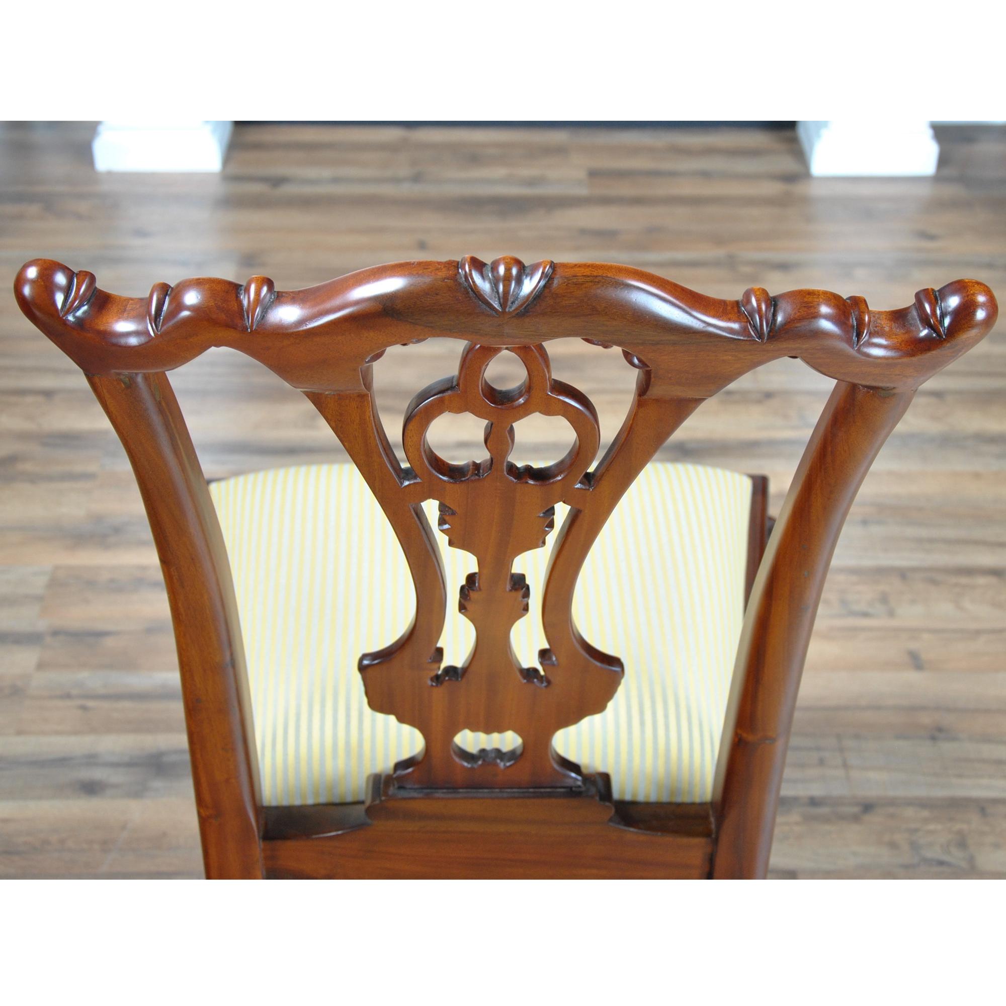 Standard Chippendale Chairs, Set of Ten For Sale 8