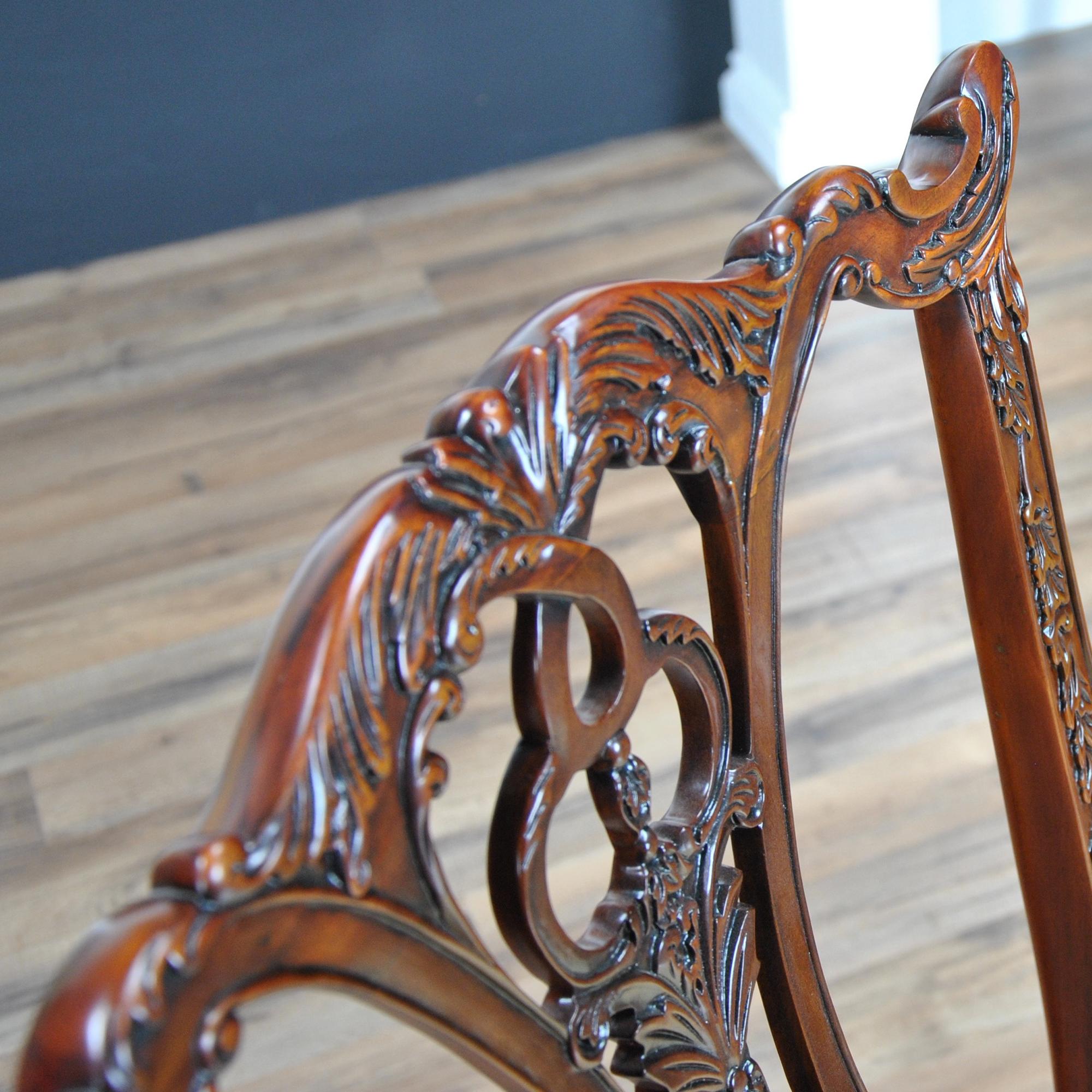 Standard Chippendale Chairs, Set of Ten For Sale 1