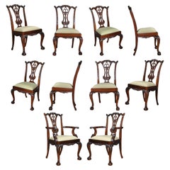 Chaises Chippendale standard, ensemble de dix