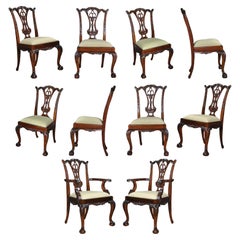 Standard Chippendale Chairs, Set of Ten