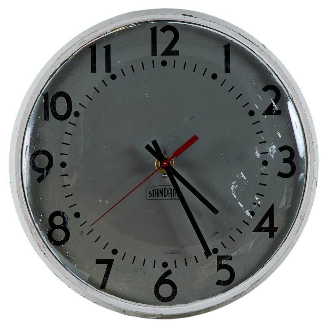 Standard Electric School Clock - 4, c. 1970s For Sale