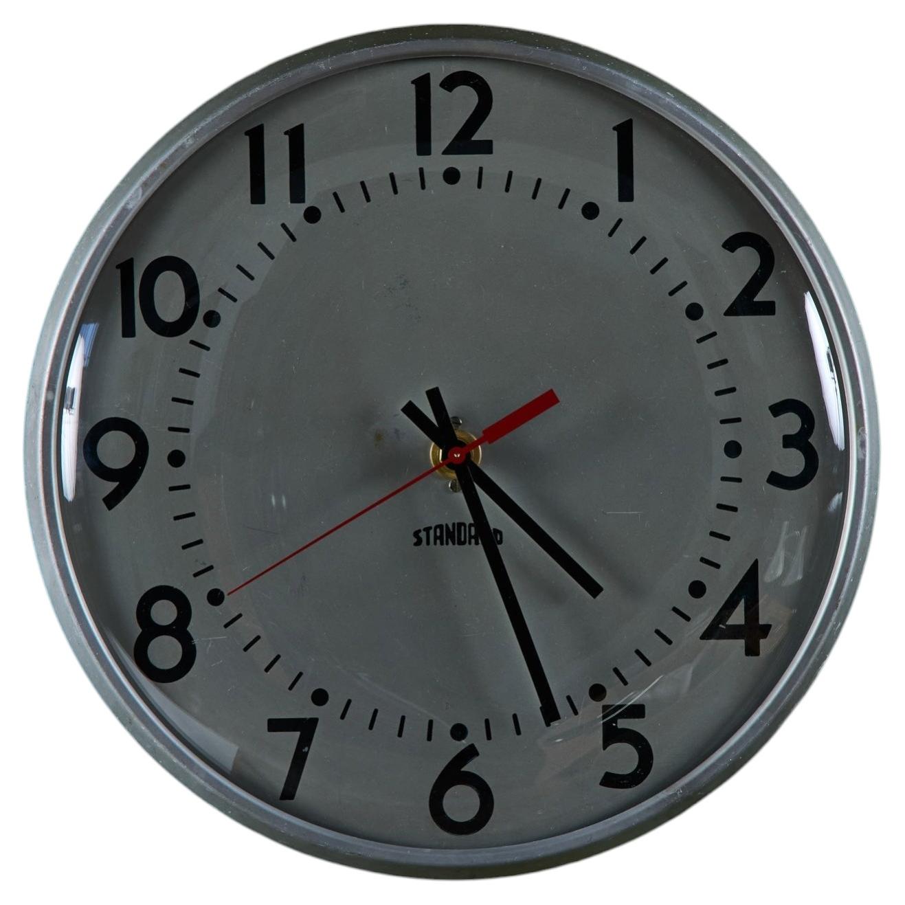 Standard Electric School Clock - 5, c. 1970s For Sale