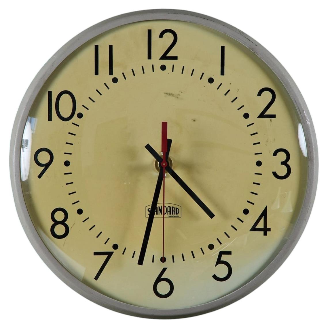 Standard Electric School Clock - 6, c. 1970s For Sale