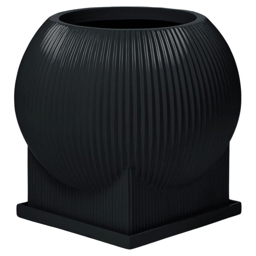 Standard Flat Blob Planter 'Black' by TFM, Represented by Tuleste Factory