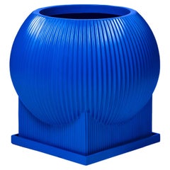 Jardinera Estándar Plana de Fibra de Vidrio para Exterior e Interior 'Azul' Bandeja de Drenaje