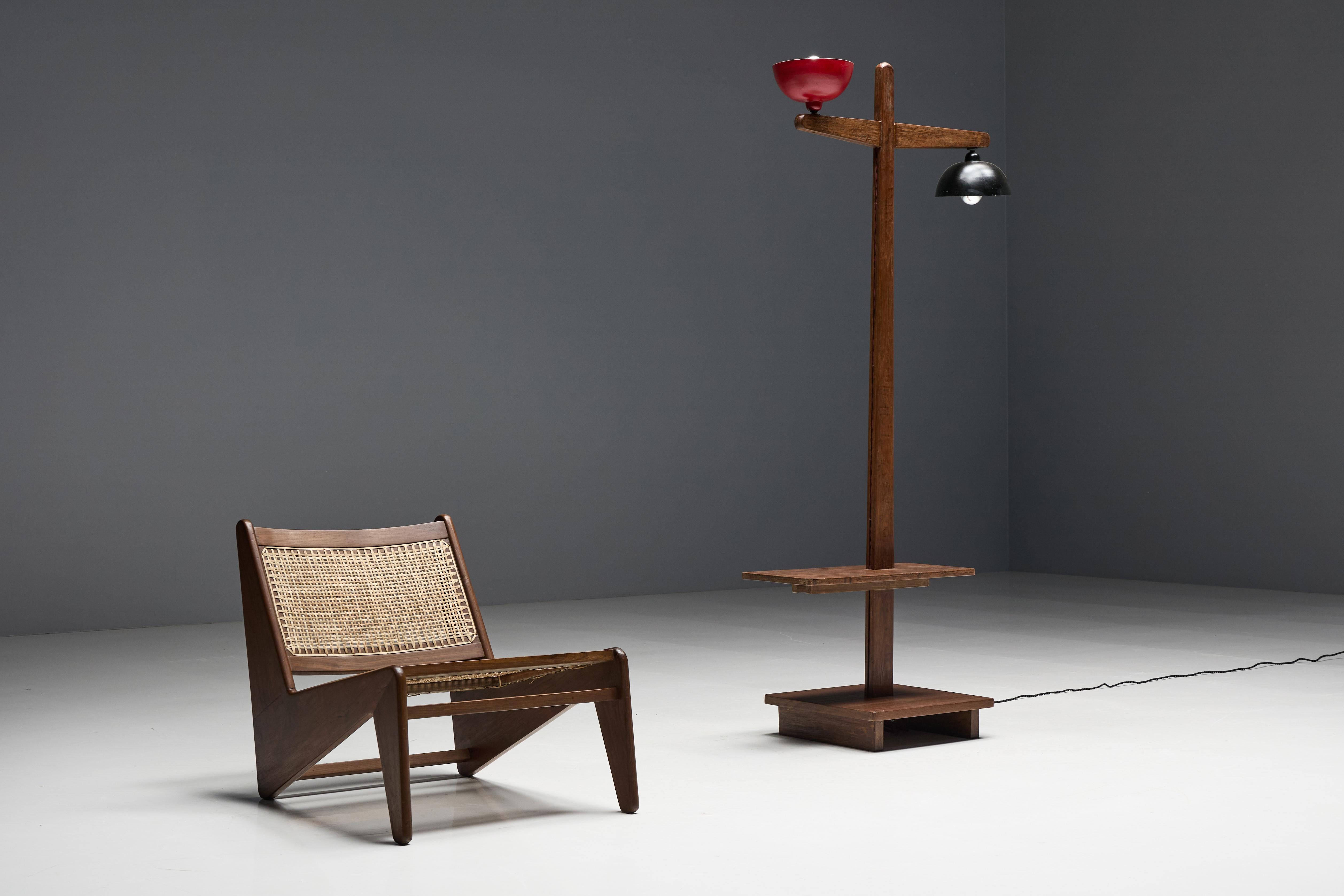 Mid-20th Century Standard Floor Lamp PJ-100101 by Pierre Jeanneret, India, 1955