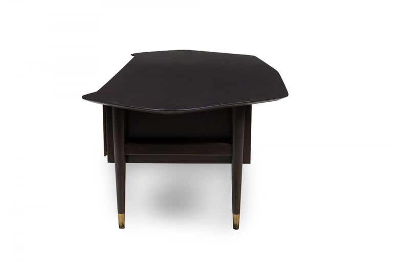 Standard Furniture Co. American Dark Wood Veneer and Brass Executive