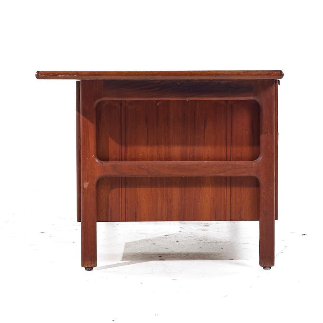 American Standard Furniture Mid Century Walnut Executive Desk For Sale