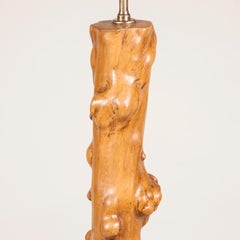 Standard Lamp Formed from a Gnarled Branch with Three Splayed Feet