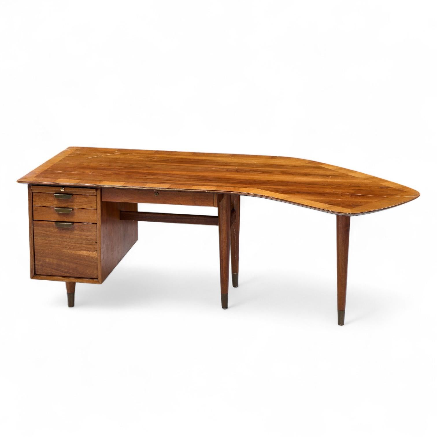Standard Mid Century Bumerang-Schreibtisch im Angebot 6