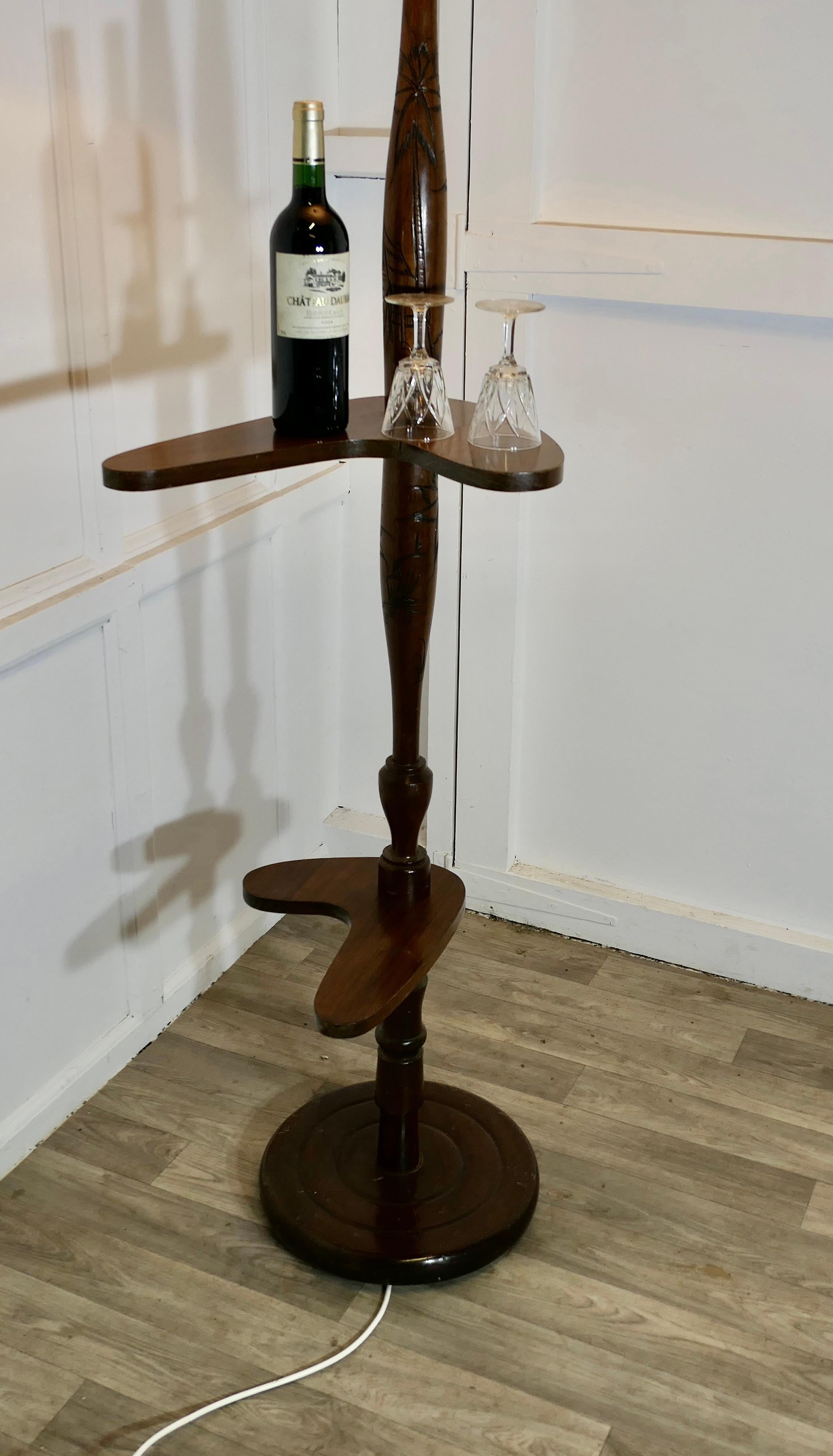 Standard- oder Stehlampe mit Palmendekoration im Zustand „Gut“ im Angebot in Godshill, Isle of Wight