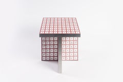 Tavolino in Marmo Bianco Calacatta e Acciaio Spazzolato Design david/nicolas