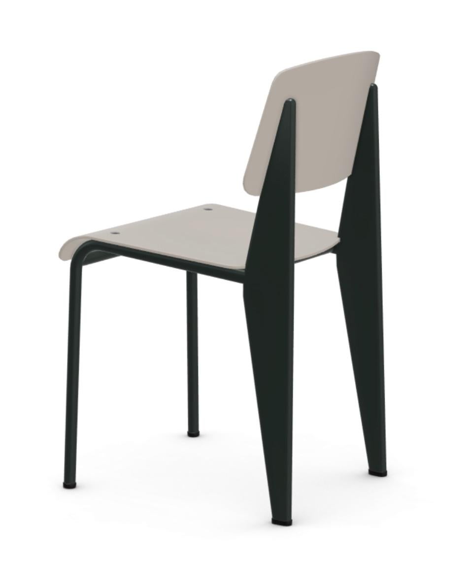 French Standard SP Chair in Basalt and Warm Gray by Jean Prouvé for Vitra