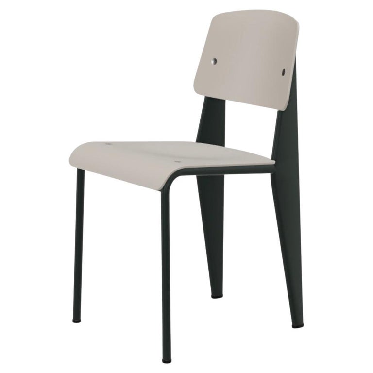 Standard SP Chair in Basalt and Warm Gray by Jean Prouvé for Vitra For Sale