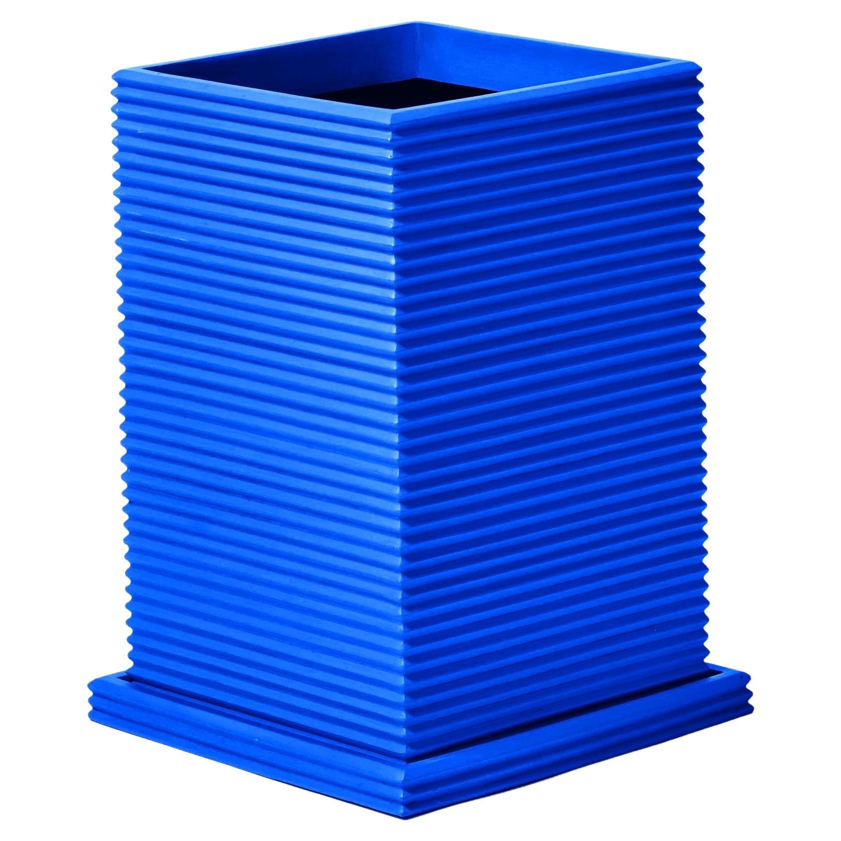 Standard Tall Rectangular Planter 'Blue' by TFM, Represented by Tuleste Factory
