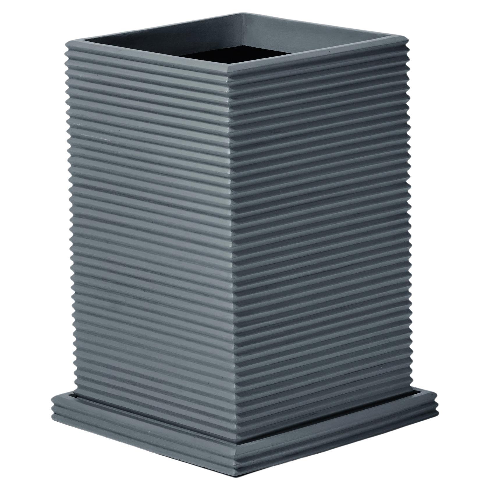 Standard Tall Rectangular Planter 'Gray' by TFM, Represented by Tuleste Factory