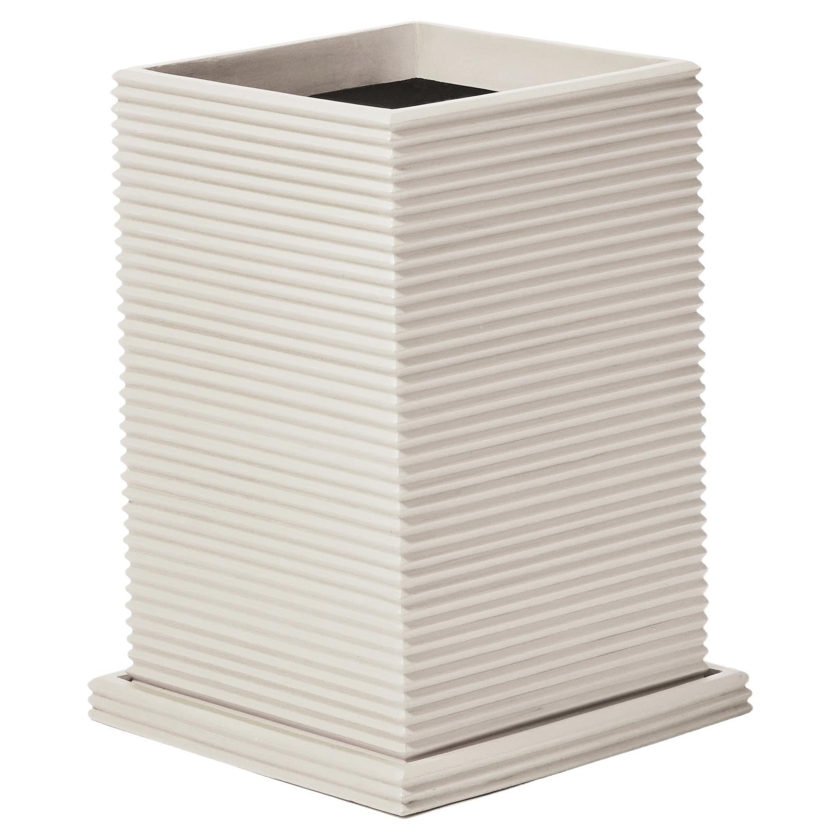Standard Tall Rectangular Planter 'Ivory' by TFM, Represented by Tuleste Factory