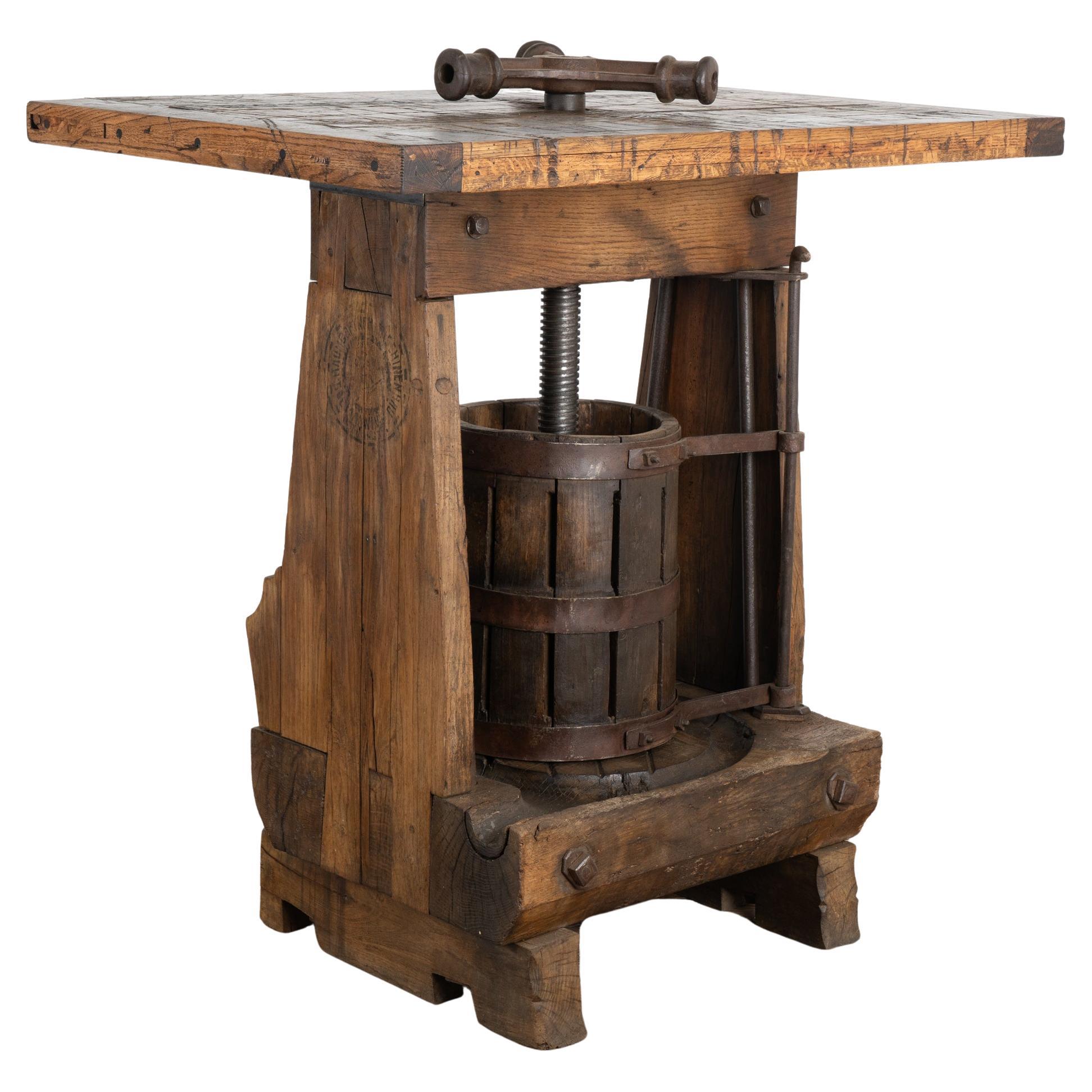 Standing Bar Wine Tasting Table from Old Wine Press, Hungary circa 1900 For Sale