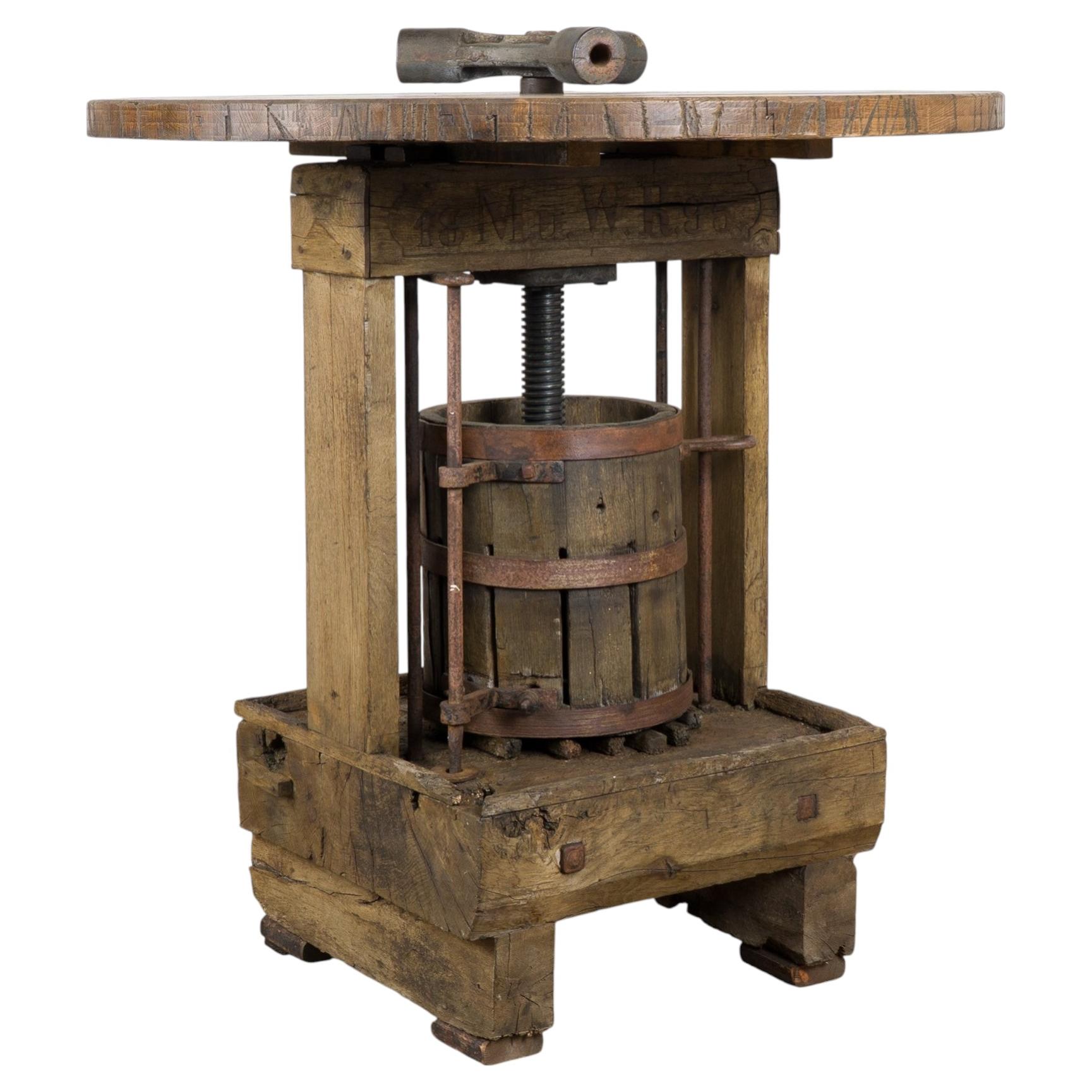 ​​​​​​​Standing Bar Wine Tasting Table from Old Wine Press, Hungary circa 1900